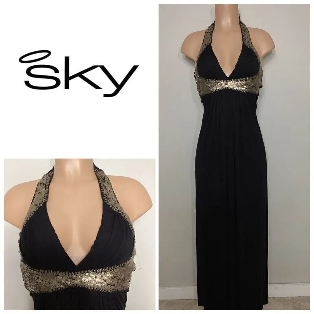 New. SKY black maxi dress. Retails $249
